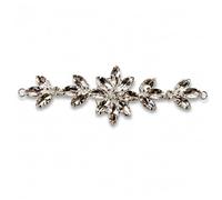Trimming Shop Clear Crystal Rhinestone Sew-On Motif 140 x 40mm