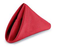 Trimming Shop Cloth Napkins 20 Inch x 20 Inch Dinner Table Napkins, Washable Reusable Cotton Polyester Table Napkin for Wedding, Banquet, Home, Hotel, Cocktail, Dining Party, Red, 50pcs
