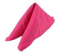 Trimming Shop Cloth Napkins 20 Inch x 20 Inch Dinner Table Napkins, Washable Reusable Cotton Polyester Table Napkin for Wedding, Banquet, Home, Hotel, Cocktail, Dining Party, Fuchsia Pink, 100pcs