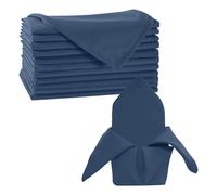 Trimming Shop Cloth Napkins 20 x 20 Inch 100% Polyester Navy, 10pcs