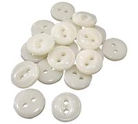 Trimming Shop Cream 11mm Round Resin Fisheye Buttons, 2 Hole Plastic Sewing Buttons for Clothing, Knitting, DIY Crafts, Crochet, Fashion Design & Scrapbooking Projects, 10pcs