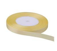 Trimming Shop Cream Ribbon Roll - 10mm x 25 Metres - Double Sided Satin Brightly Coloured - 100% Polyester - for Gift Wrapping, Decorating, Arts and Craft - Machine Washable