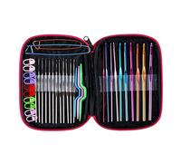 Trimming Shop Crochet Hooks Set Knitting Tool Accessories Stitch Markers and Holders, Needles, Counting Rings, Measuring Tape, Thimble, Pins, Scissors, Point Protectors, Row Counters, 100pcs