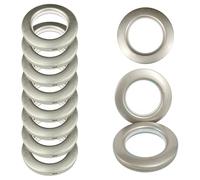Trimming Shop Curtain Eyelets Plastic Round Grommet Rings Clips for Window, Door, Room Curtains & Drapes, DIY Drapery Supplies, Backdrop Attachment (Grey, 10pcs)