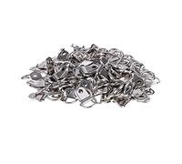Trimming Shop D Ring Hooks With Single Hole for Picture Frame Hangers Clips for Hanging Family Photo Frames, Clocks, Art Crafts, DIY Projects, 10mm, Gunmetal, 50pcs