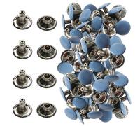 Trimming Shop Dark Blue, 100 Sets, 10mm Double Cap Rivets, Tubular Metal Studs for Leather Crafting & Clothing Repair, Sewing Rivets, DIY Projects - 10mm x 9mm Metal Rivets for Crafts & Repairs
