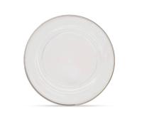 Trimming Shop Decorative Charger Plates for Parties, Silver Trim Glass Plates for Dinner Table Decoration, Weddings, Anniversary, Birthday, Party, Tableware, Catering Events, 33cm, 1pc