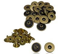 Trimming Shop Denim Rivets Jeans Decorative Brass Hat Rivets Replacement Repair for Fashion Accessories Clothing, Leathercraft Decorations, 11.5mm, Bronze, 100pcs