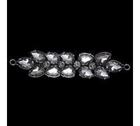 Trimming Shop Diamante Rhinestone Crystal Sew-On Motif Patch 120mm x 30mm