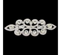 Trimming Shop Diamante Rhinestone Crystal Sew-On Motif Patch 190mm x 75mm