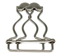 Trimming Shop Dungaree Buckle 25mm Silver Metal Clip Fasteners for Braces, Bibs, Overalls, Jumpsuits, Kid’s Clothing, Handbags & DIY Workwear Strong Adjustable Buckles, 4pcs
