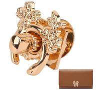 Trimming Shop Flower Bag Twist Turn Lock, Retro Style Metal Clasp Hardware for DIY Leathercraft, Handbags, Purses, Shoulder Bags, Decorative Flower Turn Lock for Stylish Bag Closures, Gold