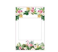 Trimming Shop Flower Leaves Printed Hawaiian Photo Booth Selfie Frame for Funny Photography, Hen Party, Wedding, Anniversary, Family Trip Accessory, 1 Piece