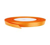 Trimming Shop Fluorescent Orange Ribbon Roll - 15mm x 25 Metres - Double Sided Satin Brightly Coloured - 100% Polyester - for Gift Wrapping, Decorating, Arts and Craft - Machine Washable