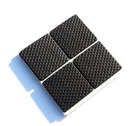 Trimming Shop Furniture Pads, Square Felt Pad for Table Chair Legs, Floor Protector from Scratch Self Adhesive Non Slip, Protect Hardwood Floor, Furniture Feet, Sofa, Table, Bed - L Black 45x45, 2 Set