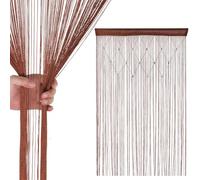 Trimming Shop Glitter Beaded String Curtains Polyester Fly Screen Room Divider Fringe Panel Spaghetti Tassel Curtain Decorative for Doorway, Windows & Event Decoration, 200cm x 100cm, Dark Burgundy