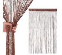 Trimming Shop Glitter String Curtains Polyester Fly Screen Room Divider Fringe Panel Spaghetti Tassel Curtain Decorative Divider for Doorway, Windows & Event Decoration, 200cm x 100cm, Dark Burgundy