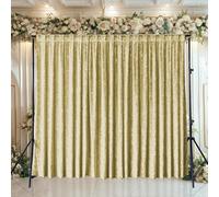 Trimming Shop Gold Crushed Velvet Backdrop Photography Background 3x3M Photo Backdrop Soft Blackout Curtain - Shooting Props for Wedding, Birthday, Baby Shower Party Decoration