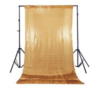 Trimming Shop Gold Sequin Backdrop Curtain 4ft x 7ft Sparkling Glitter Backdrop High-Density Sequin Fabric, Photography Background for Weddings, Birthdays, Parties, Christmas & Event Decoration