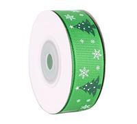Trimming Shop Green Grosgrain Ribbon for Wrapping, Crafts, Hair Bow, Tree & Wreath Decor, Xmas Party, Snowflakes, 20mm x 5 Metres