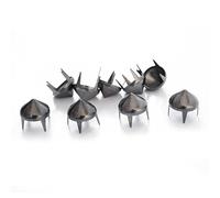 Trimming Shop Gun Metal/Black High Cone Spike Studs Rivets - Embellishment for Bag, Belt, Leather Crafts, Clothes - Spiked Studs for Punk Rock or Goth Metal Fashion - 9mm - Set of 50