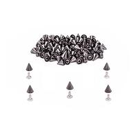 Trimming Shop Gunmetal 7.5mm x 8mm Brass Spike Cone Studs with Pins for Leather Crafts, Decorative Leather Rivets for Sewing and Clothing Repair, Punk and Goth Accessory, 100pcs