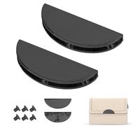 Trimming Shop Half Moon Magnetic Clasp Plates- Semi-Circle, Gunmetal, 2pcs