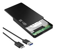 Trimming Shop Hard Drive Enclosure 3.0 USB SATA Hard Drive Case 2.5 Inches Slim USB Dock Lightweight Portable External Enclosure Supports for Laptop Mac PC Xbox Windows Clear HDD Enclosure Box