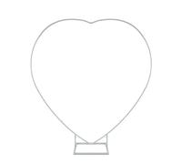 Trimming Shop Heart Balloon Arch Stand 6.5ft Party Decoration White Balloon Arch Metal Frame for Birthday Wedding Valentines Baby Shower Bridal Proposal Engagement Background Decor