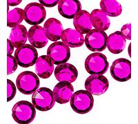 Trimming Shop Hot Pink 4000pcs Table Scatters Clear Acrylic Rhinestone | Table Confetti Diamonds for Table Centrepiece Birthday Party Table Decoration Vase Filler Beads Christmas Halloween