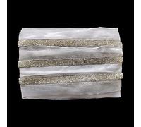 Trimming Shop Indian Lace Ribbon Decorative Trim Piping & Beaded Ribbon for Sewing, Crafting, Embellishment Wedding Bridal Dresses, Fashion Garments, Silver, 52mm Wide, 4 Metres