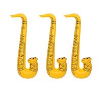 Trimming Shop Inflatable Saxophone Balloon 3pcs Musical Instruments Accessories Party Supplies For Hen Night, Kids, Adults, Party Decoration, Yellow