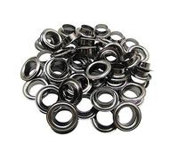 Trimming Shop Iron Eyelets Grommets with Washers for Pool Covers, Leathercraft, Tarpaulin, Vinyl Banners, Yoga Mat, Art and Craft, DIY Projects, 18mm, Gunmetal, 100pcs