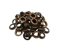 Trimming Shop Iron Eyelets with Washers Durable Grommets for Repair Clothing, Handbag, Leather Work, Scrapbooking, Art and Craft, DIY Projects, 15mm, Bronze, 100pcs