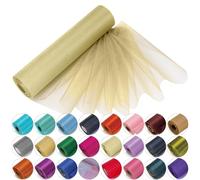 Trimming Shop Ivory Organza Roll 25mx29cm Snow Sheer Glitter Fabric