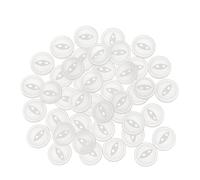 Trimming Shop Ivory Pearl 11mm Round Resin Fisheye Buttons, 2 Hole Plastic Sewing Buttons for Clothing, DIY Crafts, Knitting, Crochet, Fashion Design & Scrapbooking Projects, 20pcs