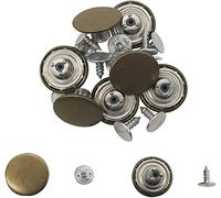 Trimming Shop Jeans Buttons Hammer On Brass Tack Fasteners for Replacement, DIY Denim Jeans, Jackets, Shirts, Skirts, Trousers, Handbags (20mm, Bronze, 20pcs)