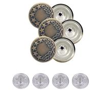 Trimming Shop Jeans Denim Brass Loose 20 Waist Buttons Press/Hammer on Easy to Fix Buttons for Missing Buttons Jeans Pants Button Adjuster/Replacement Denim Jeans Buttons