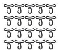 Trimming Shop KAM 50pcs Plastic Swivel Snap Hooks Lobster Claw Clasp Trigger Clips Rotary Buckle Hook for Backpack, Travel Bag, Webbing Strap, Shoulder Bag, Handbag & Purse, 50mm, Black