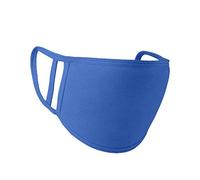 Trimming Shop Kids Face Mask Washable, Royal Blue, 14cm x 10cm, 10pcs | Reusable Face Covering for Children 2 Ply Face Mask, Cotton Face Mask Breathable Safety Mask Protection from Pollution