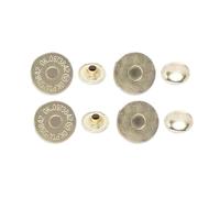 Trimming Shop Laser Cut Magnetic Fasteners, 18mm, 2pcs, Gold | Double Rivet Lightweight 4-Part Snap Fasteners Metal Clasps for DIY Crafts, Leather Jackets, Handbags & Clothing Repair