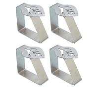 Trimming Shop Leaf Design Tablecloth Clips 4 Pack Stainless Steel Decorative Table Cover Clamps Multipurpose Tablecloth Holders for Indoor & Outdoor Use - Picnic Party Wedding BBQ Camping & Dinner