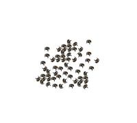 Trimming Shop Low Cone Punk Studs Hand Pressed Leather Rivets for Craft Making, DIY Clothes, Jackets, Belts, Footwear, and Bags (6.5mm, Gunmetal Black, 50pcs)