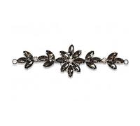 Trimming Shop Matte Black Crystal Rhinestone Sew-On Motif 140 x 40mm
