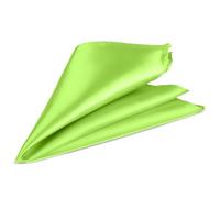 Trimming Shop Men’s Satin Pocket Square Handkerchief - Solid Colour Suit Hanky for Wedding, Groom, Prom, Party Unisex Plain Formal Wear Fashion Pocket Square, Soft Satin Dress Hanky (23cm, Lime Green)