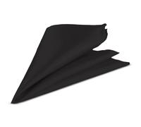 Trimming Shop Men’s Satin Pocket Square Handkerchief - Solid Colour Suit Hanky for Wedding, Groom, Prom, Party Unisex Plain Formal Wear Fashion Pocket Square, Soft Satin Dress Hanky (23cm, Black)