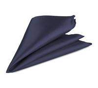 Trimming Shop Men’s Satin Pocket Square Handkerchief - Solid Colour Suit Hanky for Wedding, Groom, Prom, Party Unisex Plain Formal Wear Fashion Pocket Square, Soft Satin Dress Hanky (23cm, Navy)