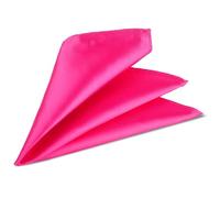 Trimming Shop Men’s Satin Pocket Square Handkerchief - Solid Colour Suit Hanky for Wedding, Groom, Prom, Party Unisex Plain Formal Wear Fashion Pocket Square, Soft Satin Dress Hanky (23cm, Hot Pink)