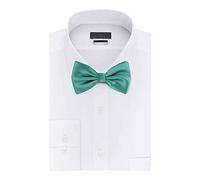 Trimming Shop Men's Bow Ties Colourful Plain Solid Satin Polyester Adjustable Pre-Ties Stylish Bow Ties for Casual & Formal Wear, Wedding Party Accessory Forest Green
