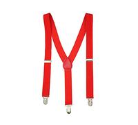 Trimming Shop Men's Suspender Braces - Heavy Duty Clip on Suspenders - Fully Adjustable and Elasticated - Fashion Accessory for Parties, Weddings, Casual, Formal Events